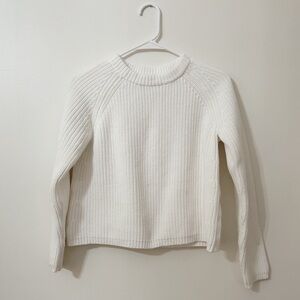 Quince white 100% cotton fisherman sweater